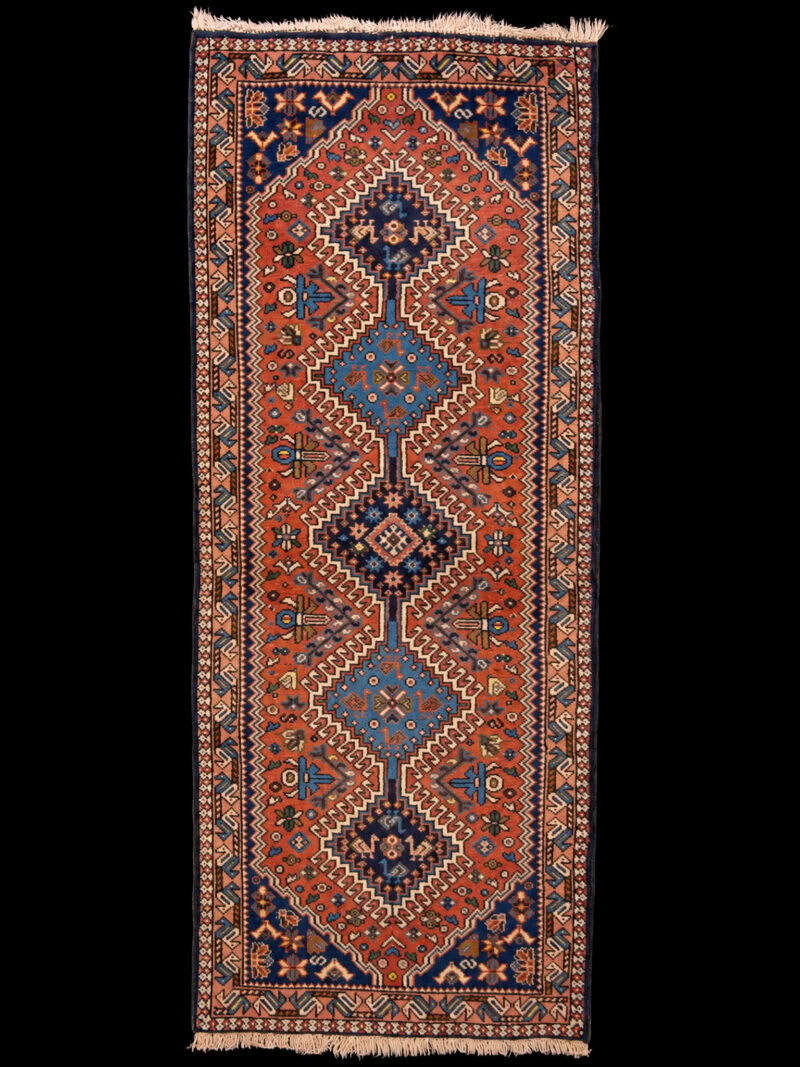 Muu käsinsolmittu Abadeh-villamatto, 147 × 60 cm