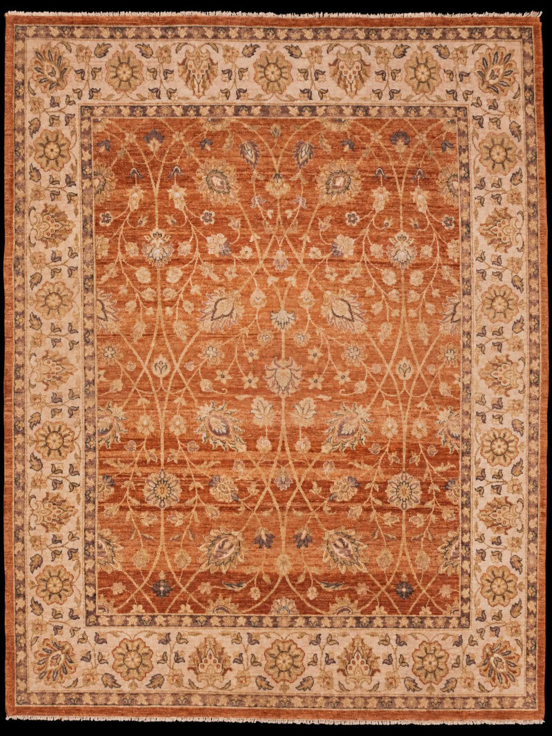 Maanläheinen käsinsolmittu Abadeh-villamatto, 300 × 233 cm