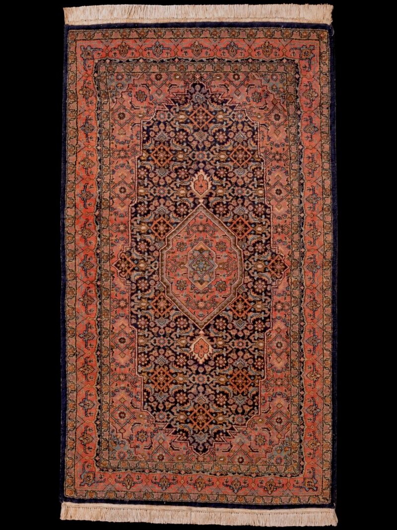 Maanläheinen käsinsolmittu Bijar-villamatto, 169 × 93 cm
