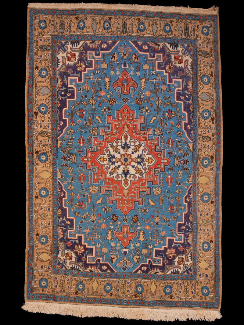 Muu käsinsolmittu Ghom-villamatto, 210 × 133 cm