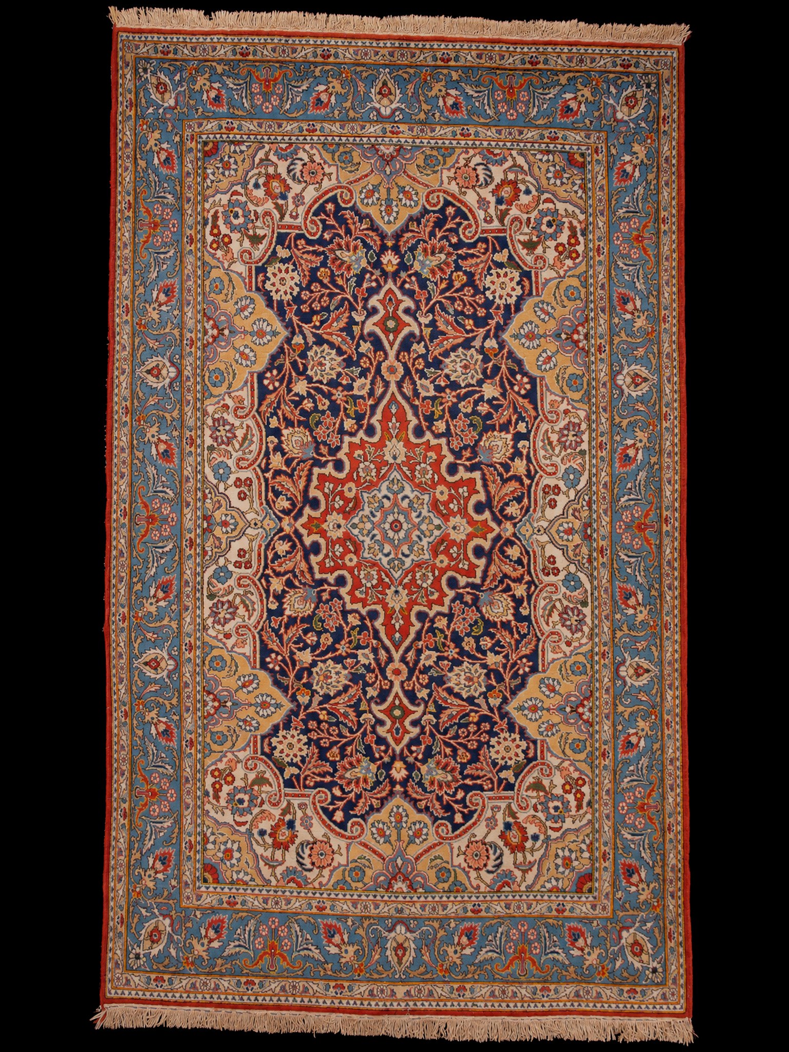 Muu käsinsolmittu Ghom-villamatto, 269 × 157 cm