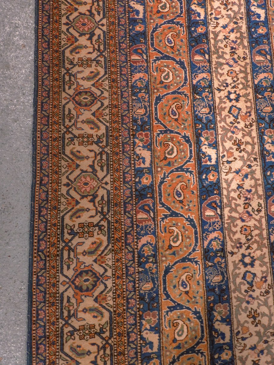 Maanläheinen käsinsolmittu Ghom-villamatto, 282 × 171 cm