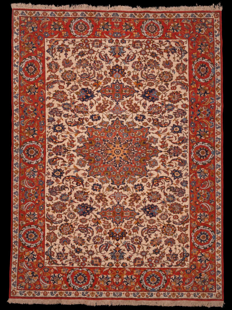 häikäisevä palatsikokoinen vaalea isfahan  374 x 285 cm
