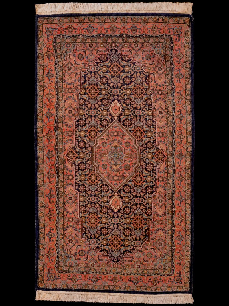 Maanläheinen käsinsolmittu Bijar-villamatto, 169 × 93 cm