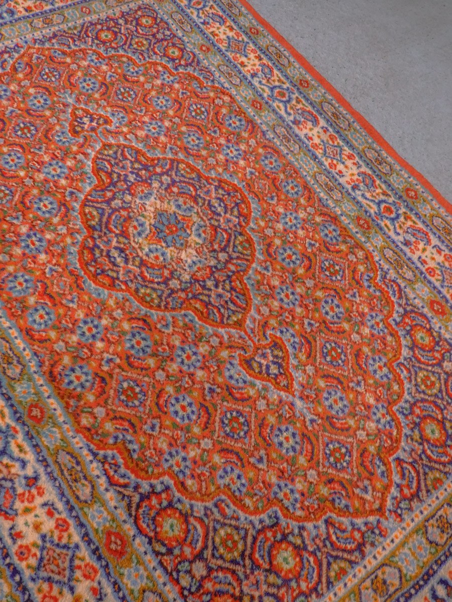 Muu käsinsolmittu Moud-villamatto, 128 × 75 cm