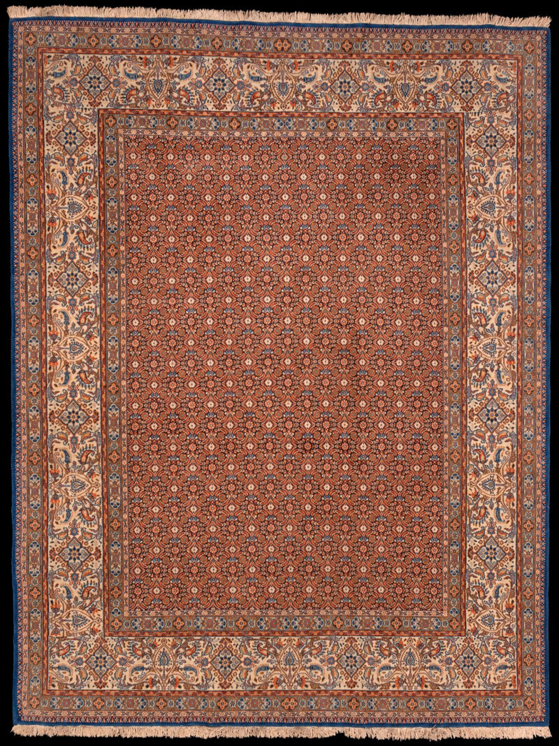 Muu käsinsolmittu Moud-villamatto, 246 × 190 cm