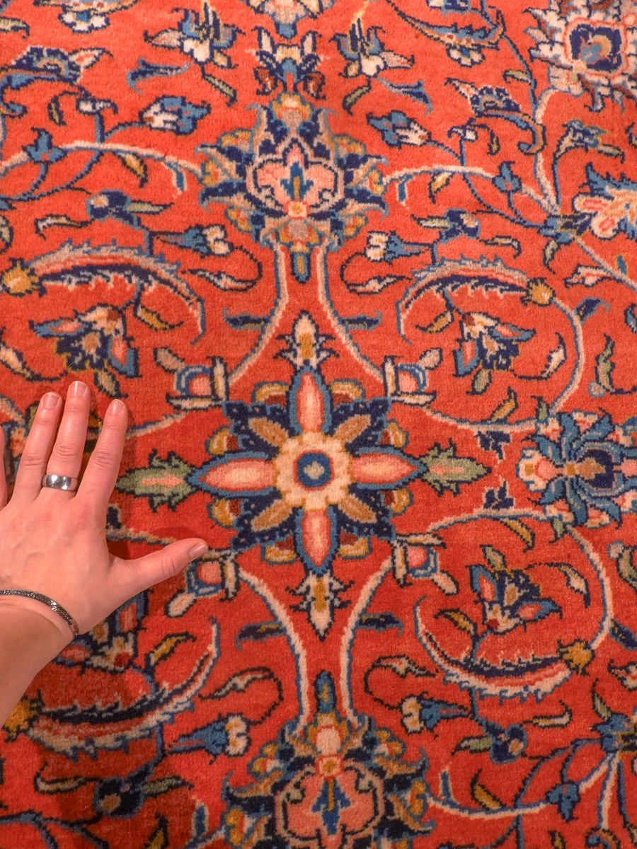 Muu käsinsolmittu Sarouk-villamatto, 347 × 250 cm