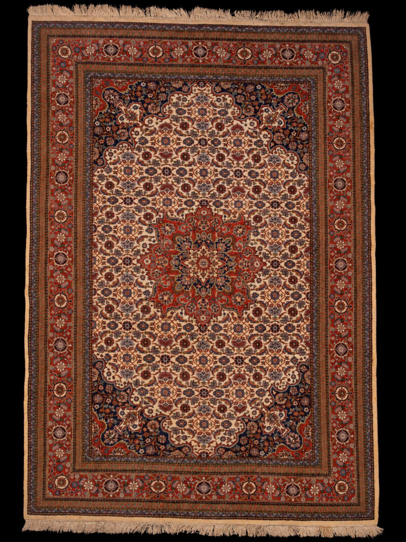 Maanläheinen käsinsolmittu Tabriz-villamatto, 304 × 204 cm