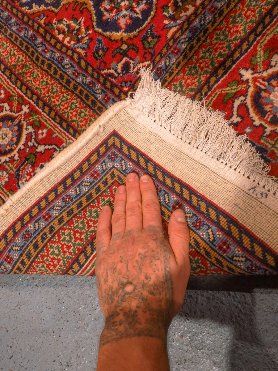 Maanläheinen käsinsolmittu Tabriz-villamatto, 304 × 204 cm